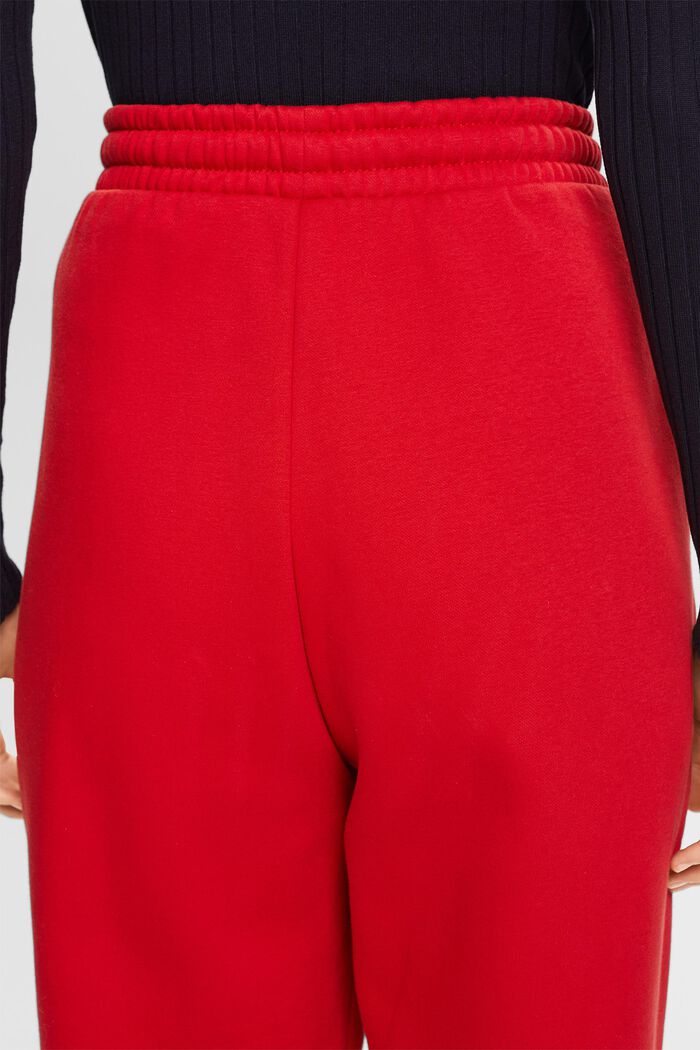 Pantalon de jogging en molleton à logo appliqué, DARK RED, detail image number 4