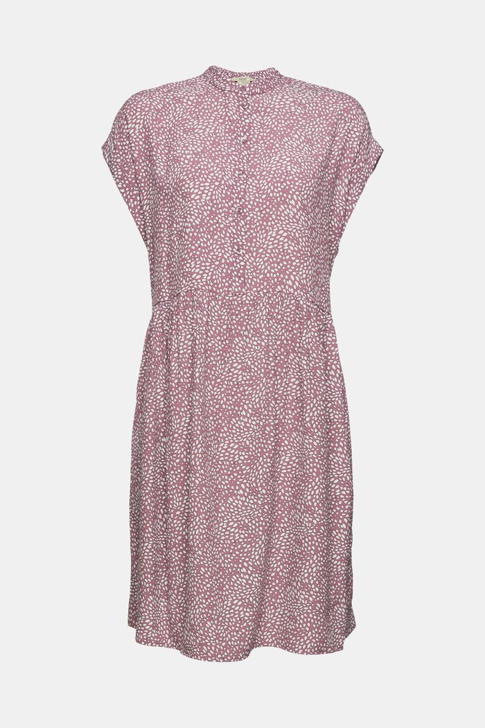 Mini-robe à motif et patte de boutonnage, MAUVE, detail image number 5