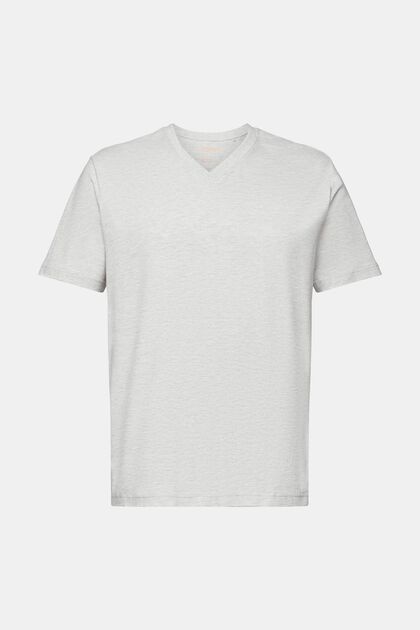T-Shirt mit V-Ausschnitt aus Mix mit Bio-Baumwolle