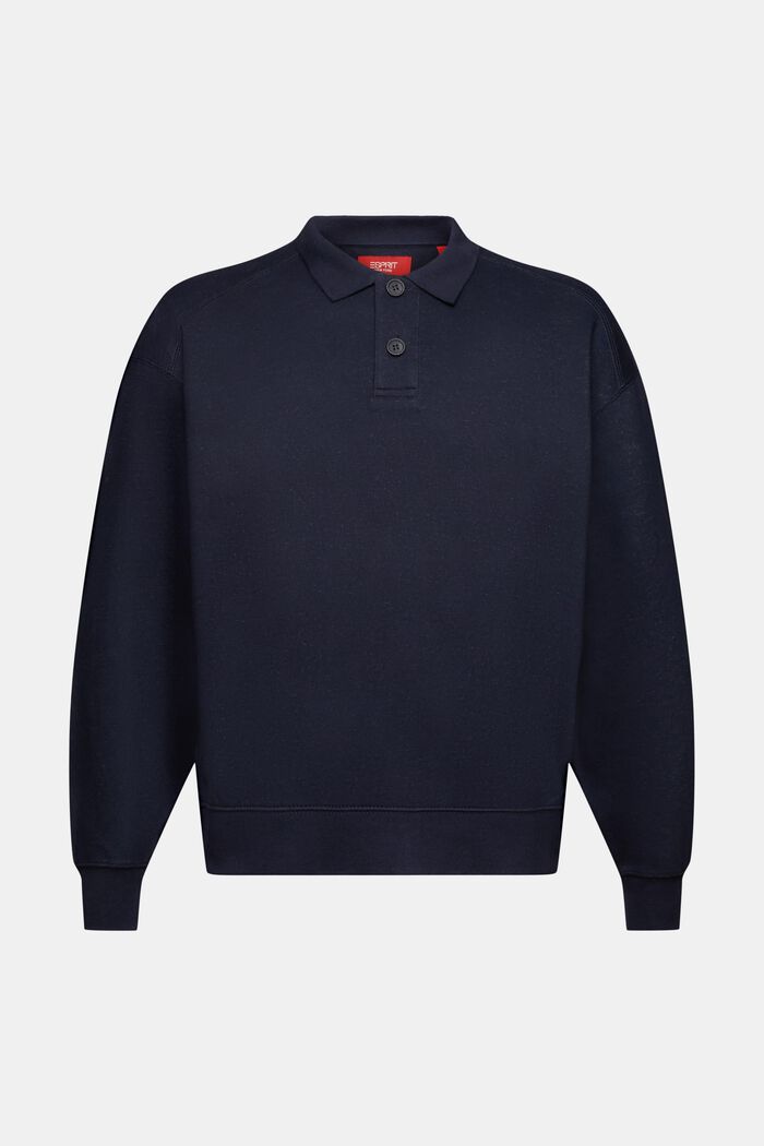 Langärmliges Polo-Sweatshirt, NAVY, detail image number 6