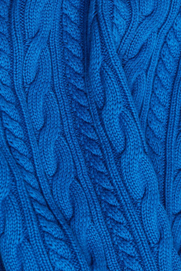 Pull-over en coton en maille torsadée, DARK BLUE, detail image number 5