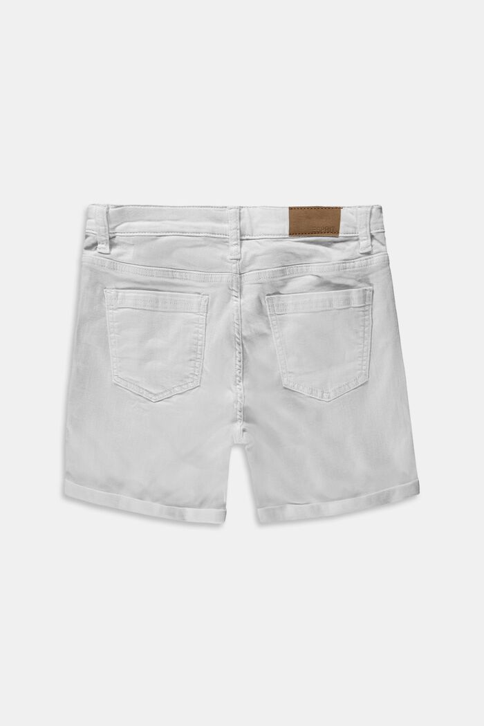 En matière recyclée : le short en jean à taille ajustable, WHITE, detail image number 1