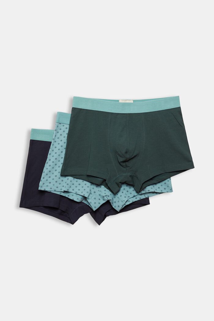 3er-Pack: Hipster-Shorts aus Baumwoll-Mix, TEAL GREEN, overview