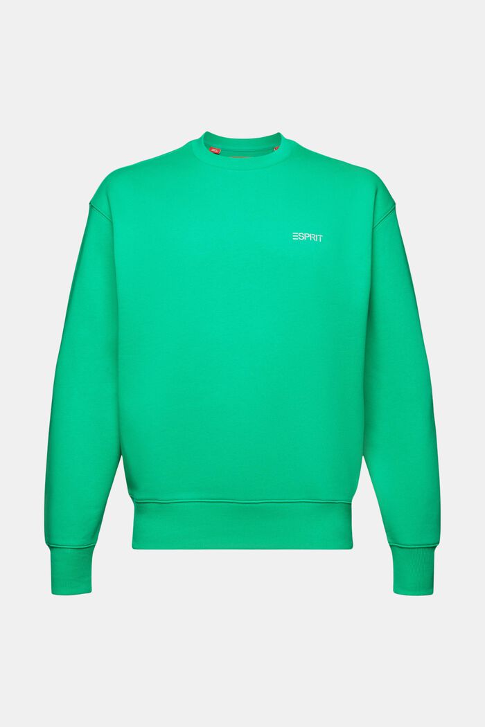 Unisex Fleece-Sweatshirt mit Logo, GREEN, detail image number 8