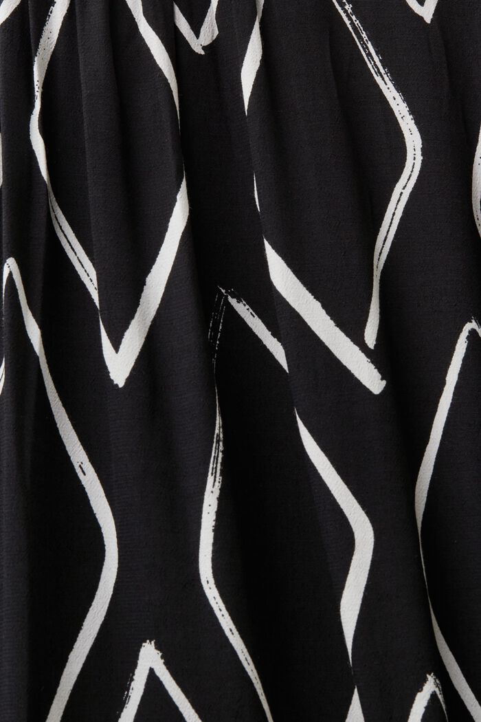 Hemdblusenkleid mit Gürtel und Print, BLACK, detail image number 5