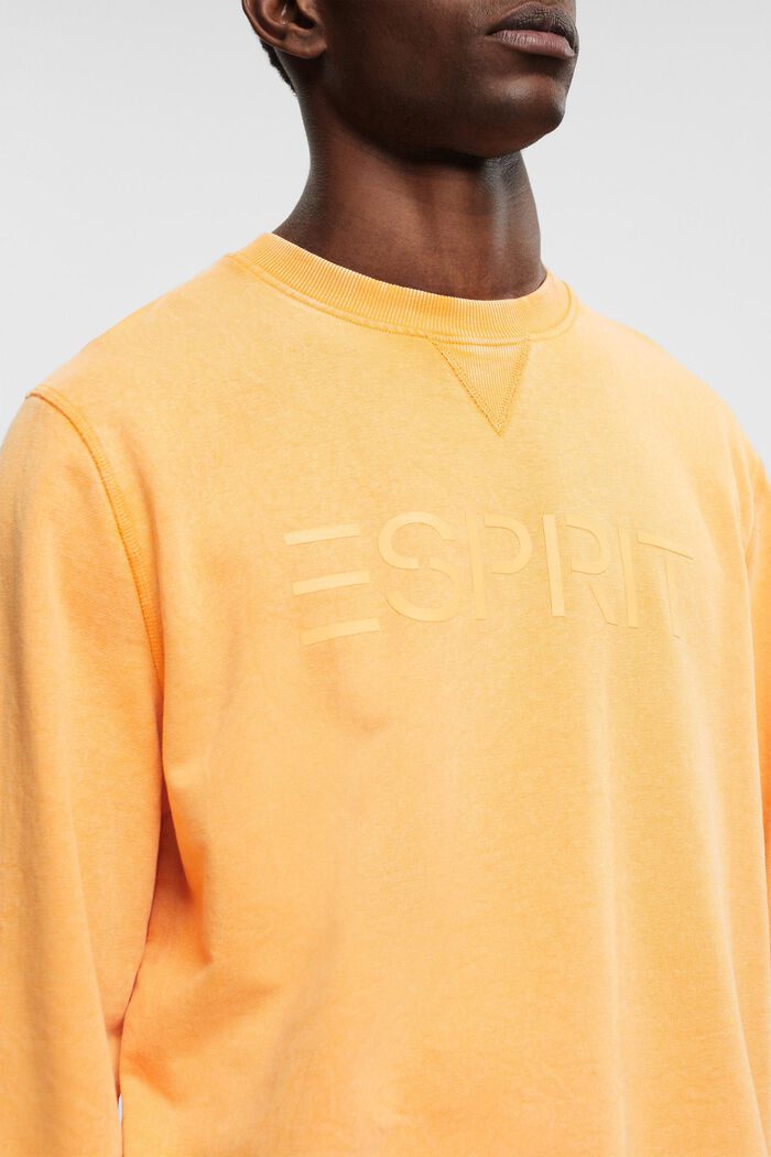 Sweat-shirt à col rond avec logo imprimé, GOLDEN ORANGE, detail image number 2