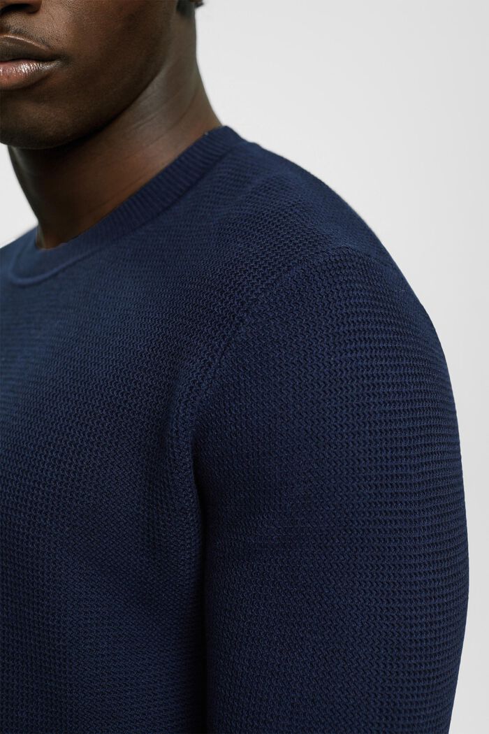 Pull-over rayé, NAVY, detail image number 0