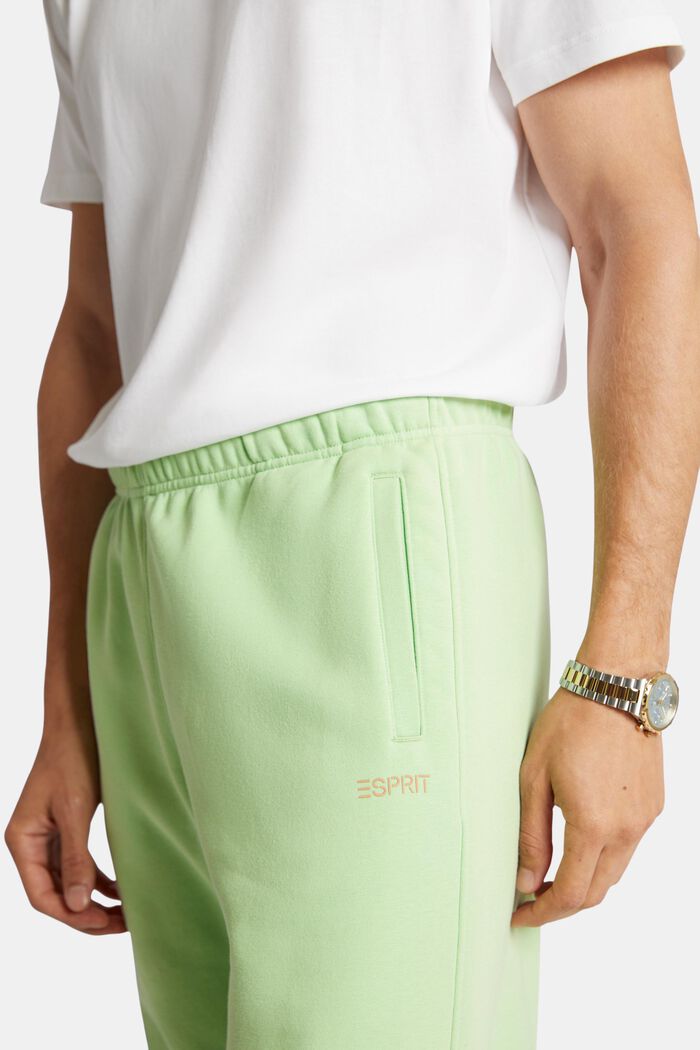 Pantalon de jogging en coton molletonné orné d’un logo, LIGHT GREEN, detail image number 2
