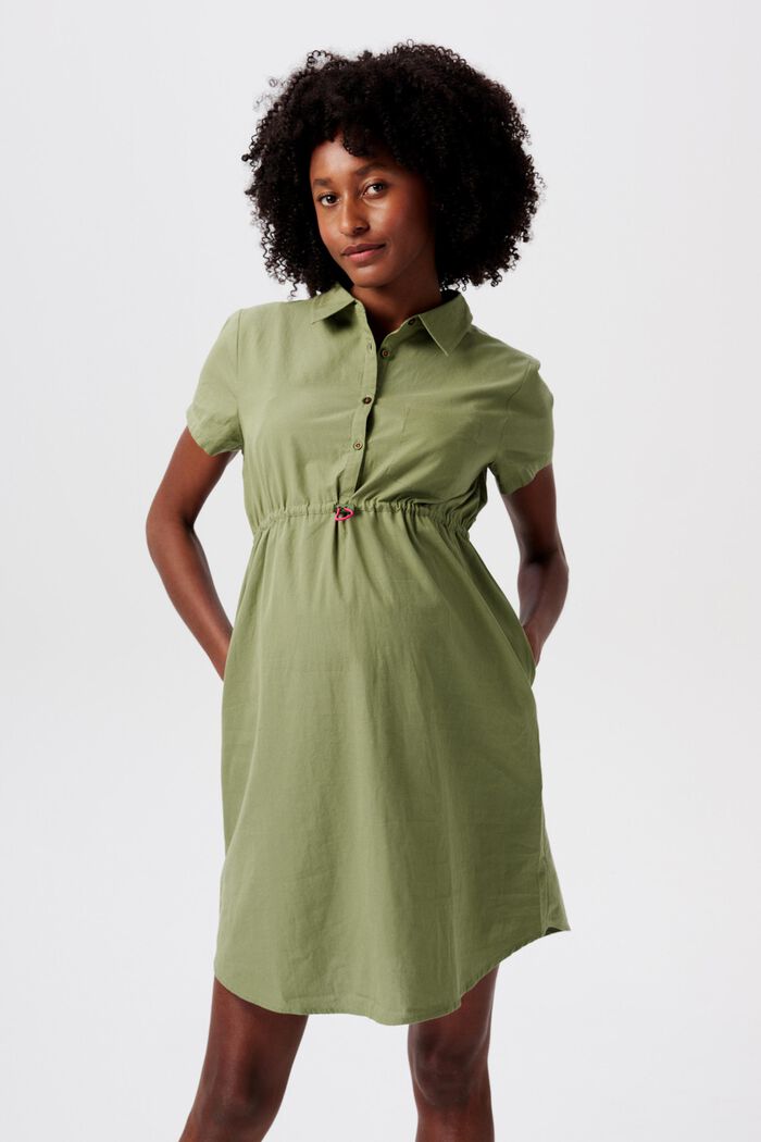 MATERNITY Robe-chemise d’allaitement, OLIVE GREEN, detail image number 0