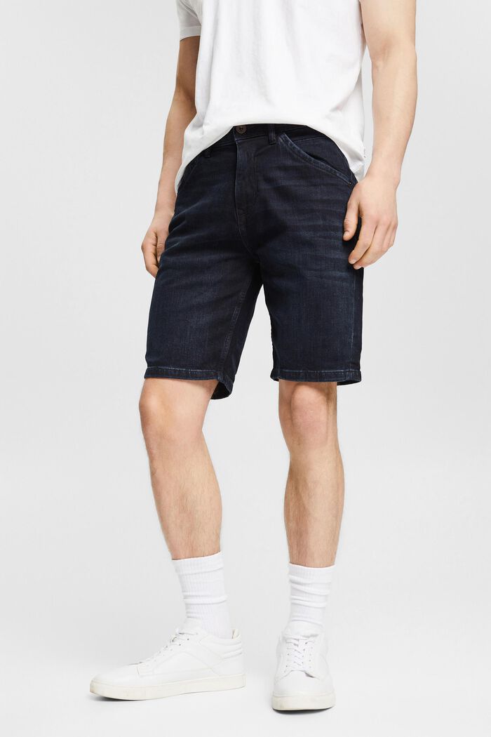 Jeans-Shorts aus Baumwolle, BLUE BLACK, detail image number 0