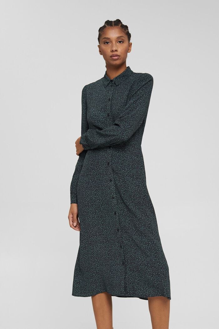 Robe-chemise en LENZING™ ECOVERO™, BLACK, detail image number 0