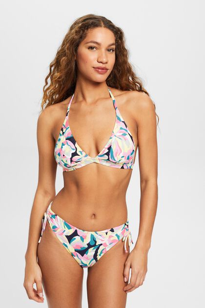 Neckholder-Bikinitop mit floralem Print