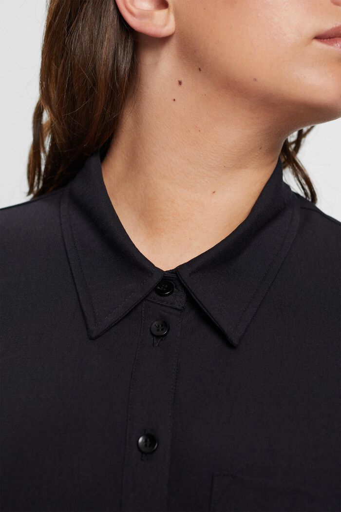 Robe-chemise CURVY munie d’une ceinture à nouer, BLACK, detail image number 0