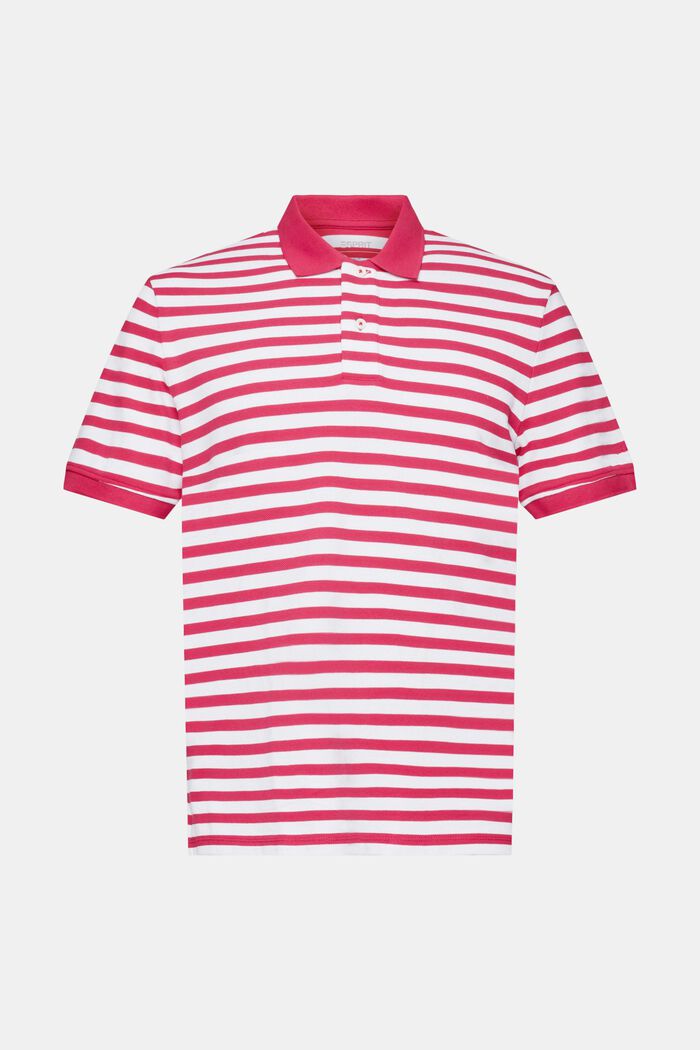 Polo rayé coupe Slim Fit, DARK PINK, detail image number 6