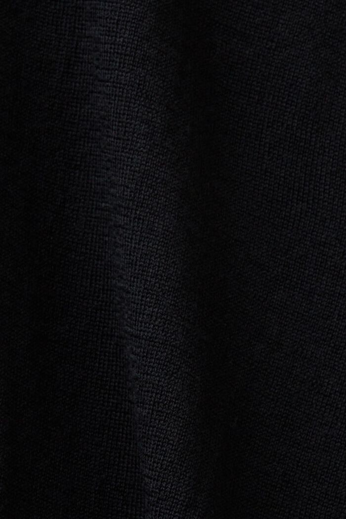 Pull-over oversize en laine à col roulé, BLACK, detail image number 5