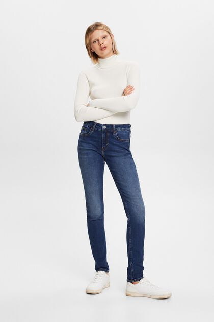 Schmale Jeans mit mittlerer Bundhöhe