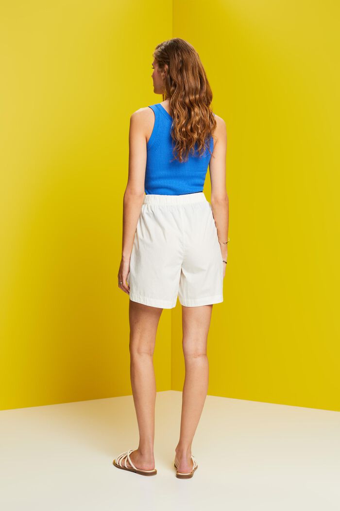 Pull-on-Shorts, 100 % Baumwolle, OFF WHITE, detail image number 3