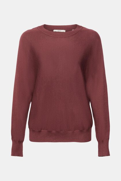 Pullover aus recyceltem Material, BORDEAUX RED, overview