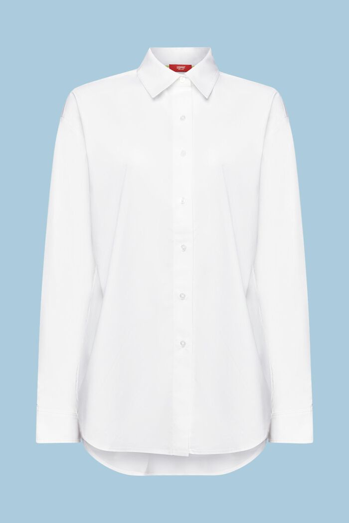 Chemise oversize à col boutonné, WHITE, detail image number 6