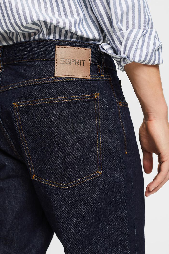 Jeans mit geradem Bein und mittlerer Bundhöhe, BLUE RINSE, detail image number 3