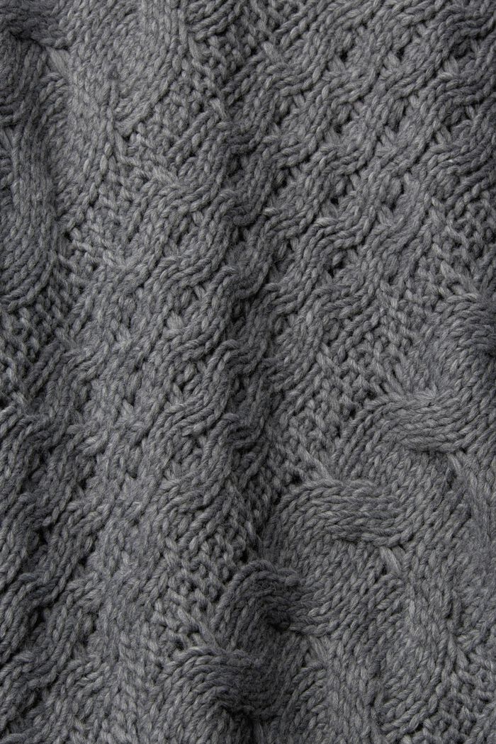 Poncho aus Wollgemisch, GREY, detail image number 1