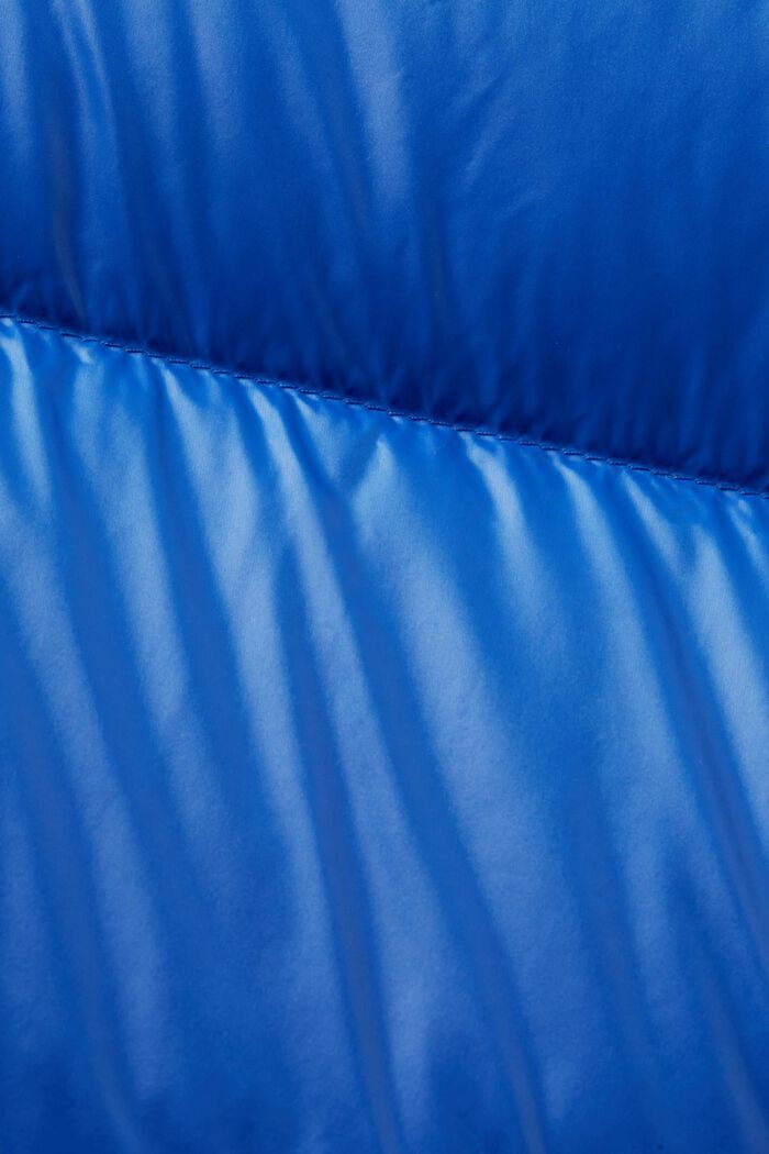 Glänzende Steppjacke mit Daunen, BRIGHT BLUE, detail image number 4