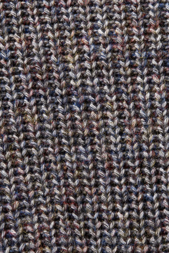 Cardigan multicolore en maille côtelée, DARK GREY, detail image number 4