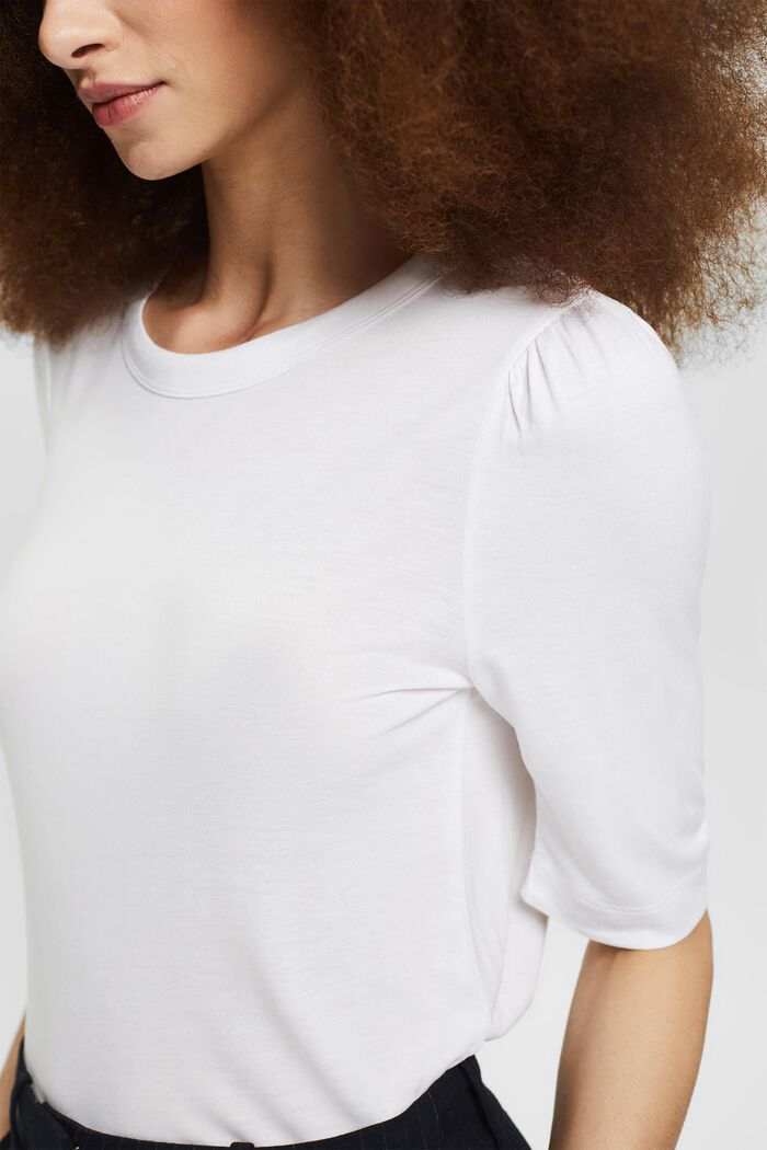 Jersey-Shirt aus LENZING™ ECOVERO™, WHITE, detail image number 2