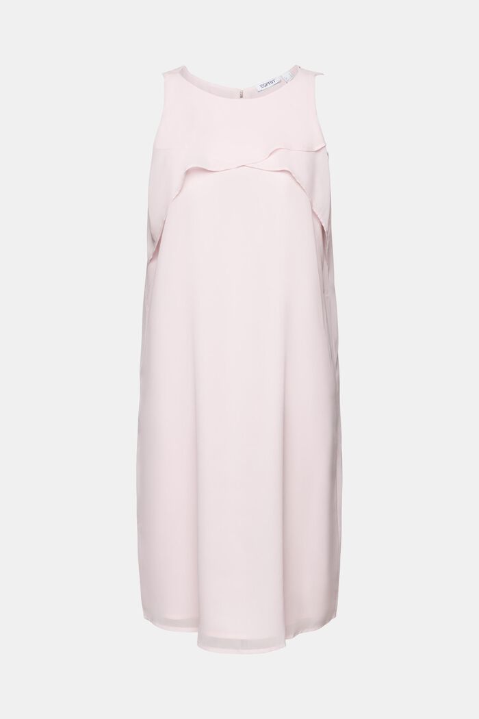 Mini-robe sans manches en crêpe mousseline, PASTEL PINK, detail image number 6