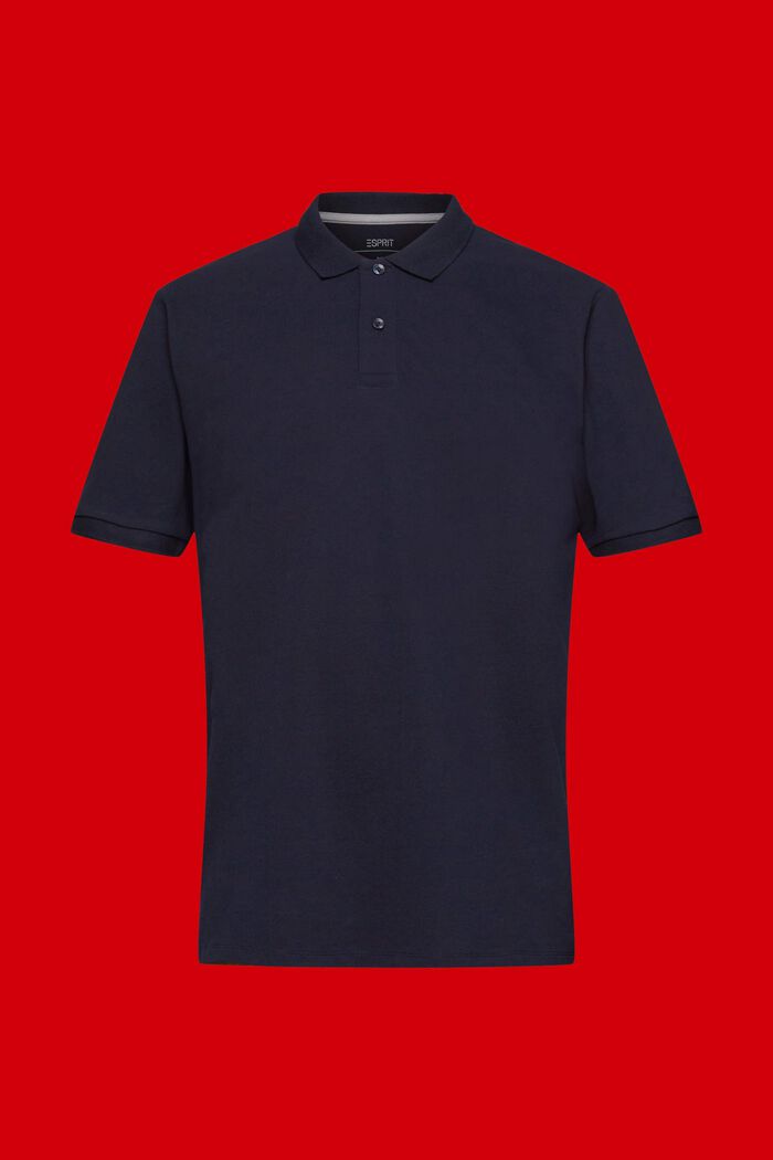 Slim-Fit-Poloshirt aus Baumwoll-Piqué, NAVY, detail image number 6