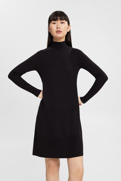 Robe-pull longueur genoux, BLACK, overview