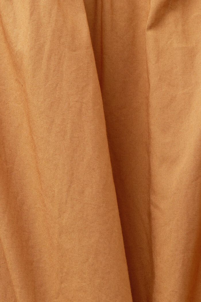 Robe-chemise dotée d’une ceinture à nouer, 100 % coton, CARAMEL, detail image number 5