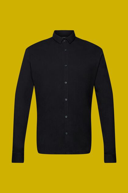 T-shirt à manches longues en jersey, 100 % coton, BLACK, overview
