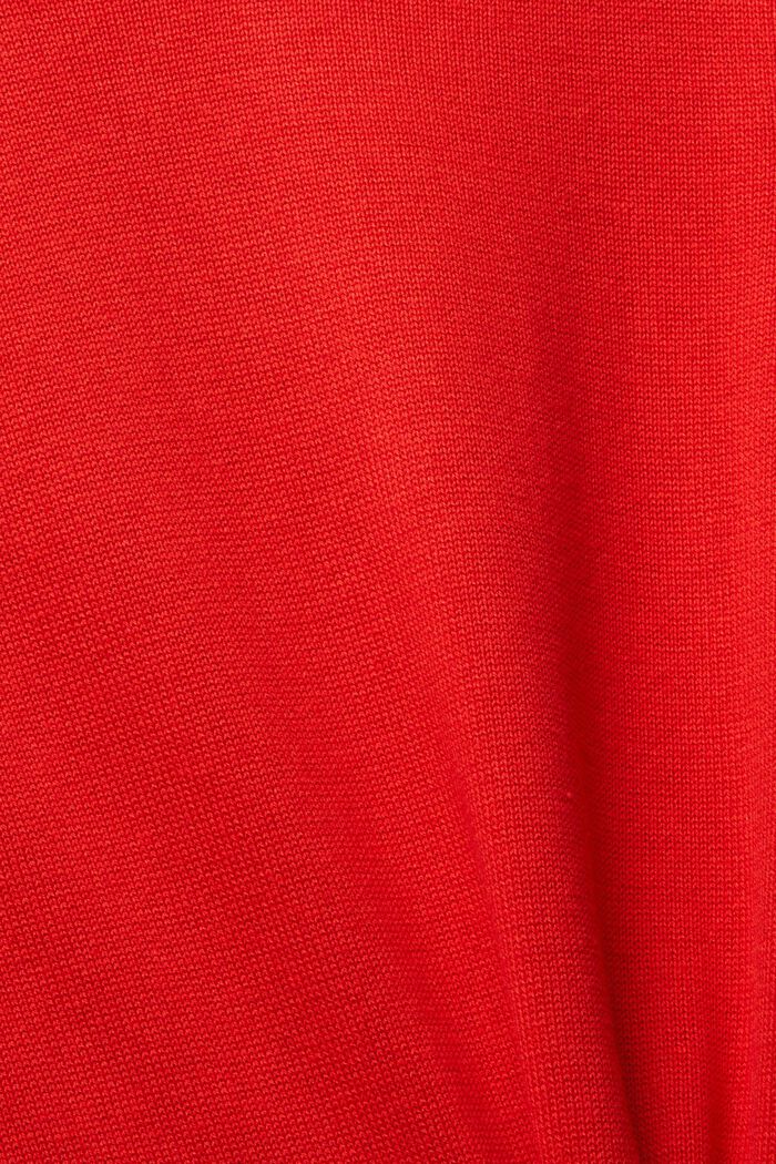 Robe longueur midi en maille, ORANGE RED, detail image number 4