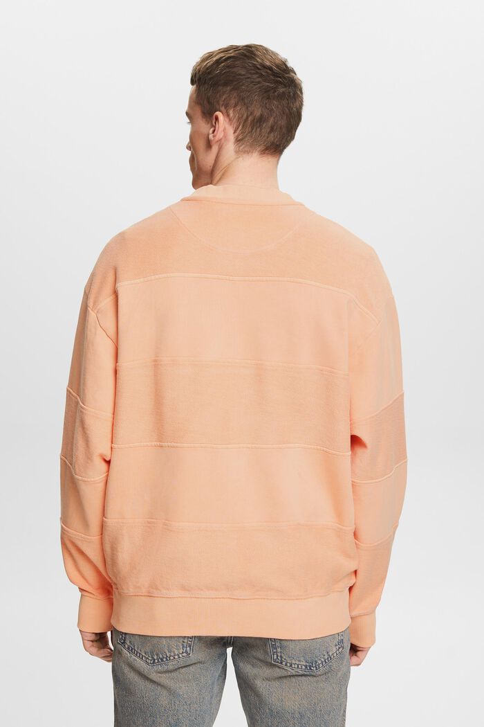 Strukturiertes Sweatshirt aus Bio-Baumwolle, PASTEL ORANGE, detail image number 2