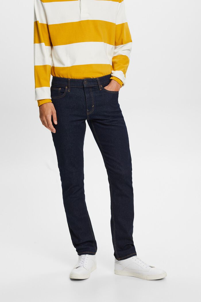 Schmale Jeans mit mittlerer Bundhöhe, BLUE RINSE, detail image number 0