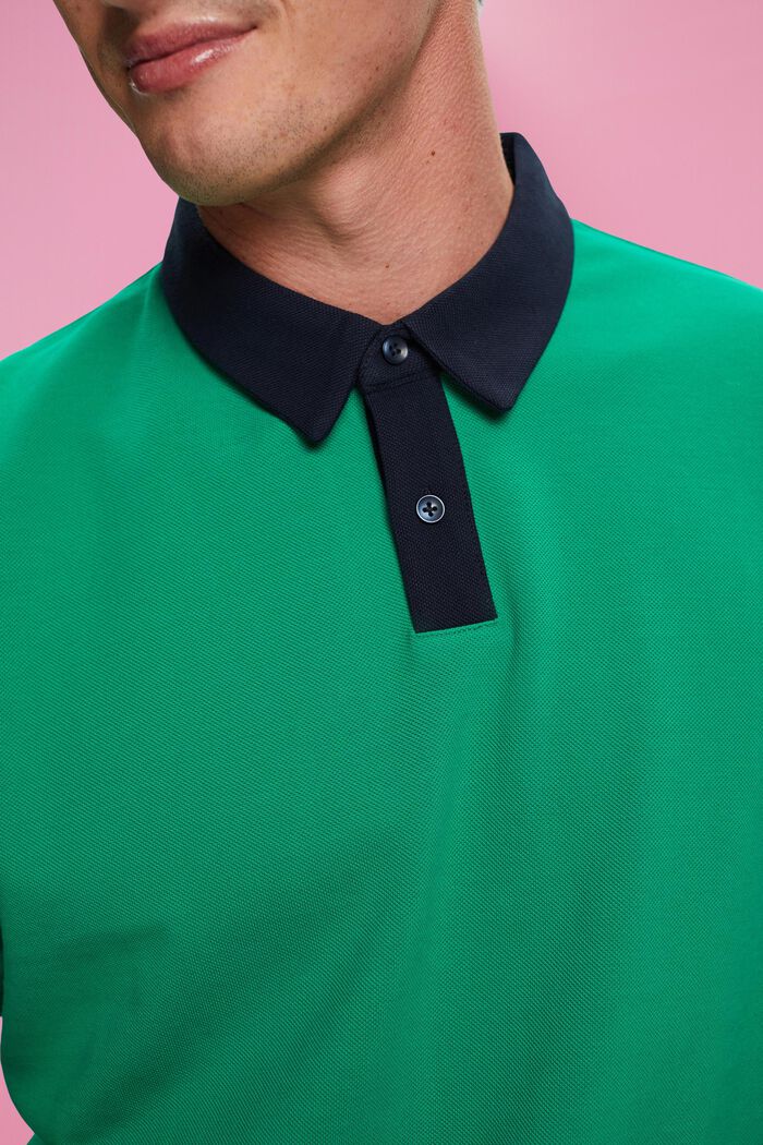 Poloshirt aus Baumwoll-Piqué, GREEN, detail image number 2
