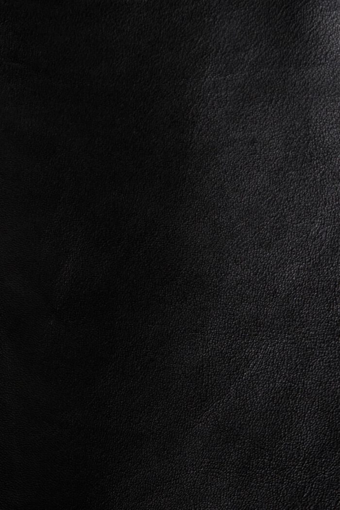 Surchemise en cuir de coupe oversize, BLACK, detail image number 5