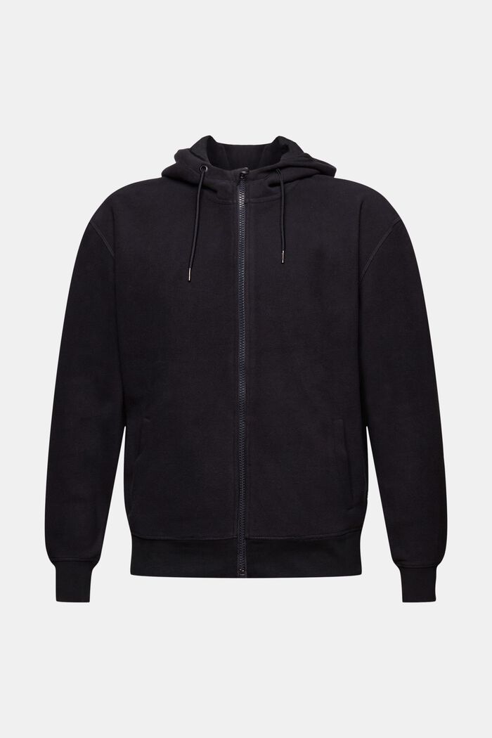 Fleece-Sweatshirt mit Kapuze, BLACK, detail image number 6