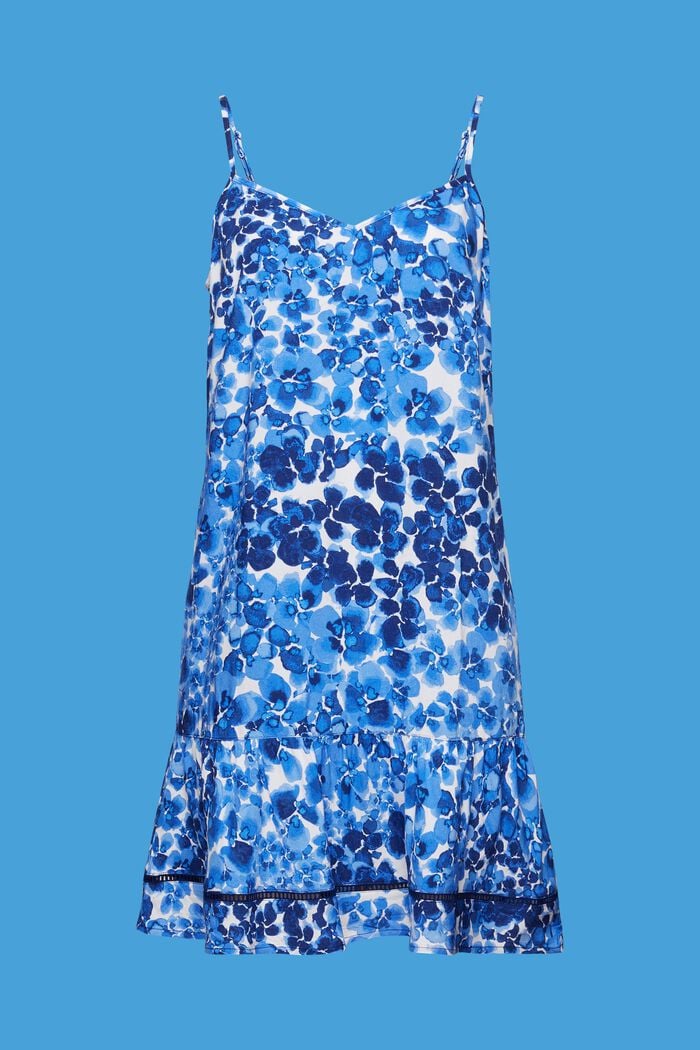 Mini-robe de plage à bretelles, LENZING™ ECOVERO™, BLUE, detail image number 5
