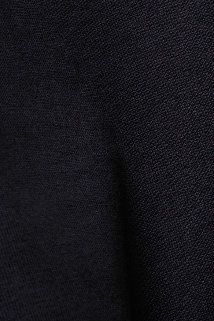 Jupe longueur midi en jersey, coton durable, BLACK, detail image number 6