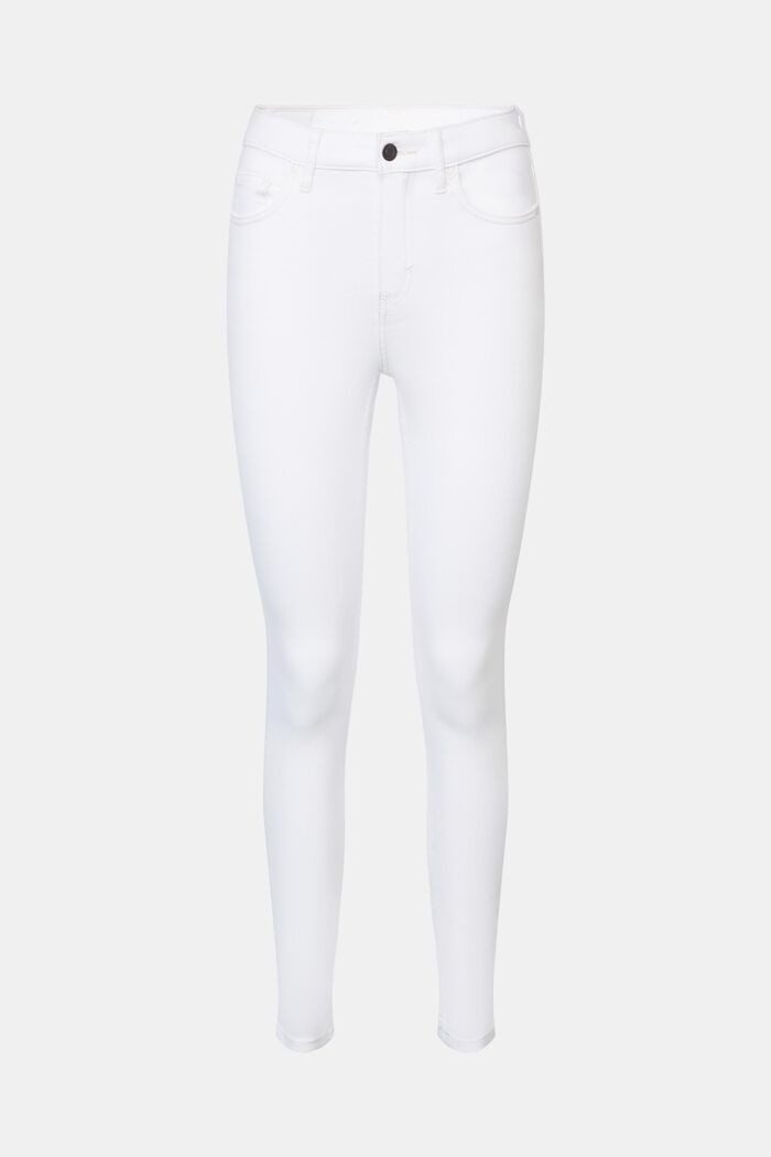 Skinny Jeans mit hohem Bund, WHITE, detail image number 7
