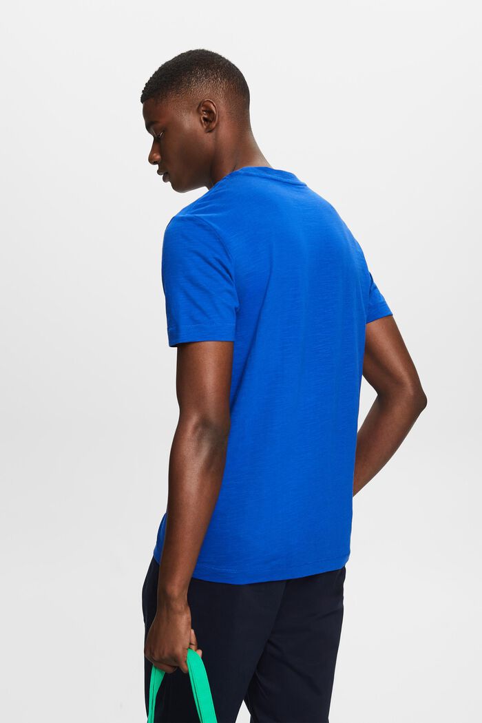 Slub-T-Shirt aus Baumwolle mit Logo, BRIGHT BLUE, detail image number 2