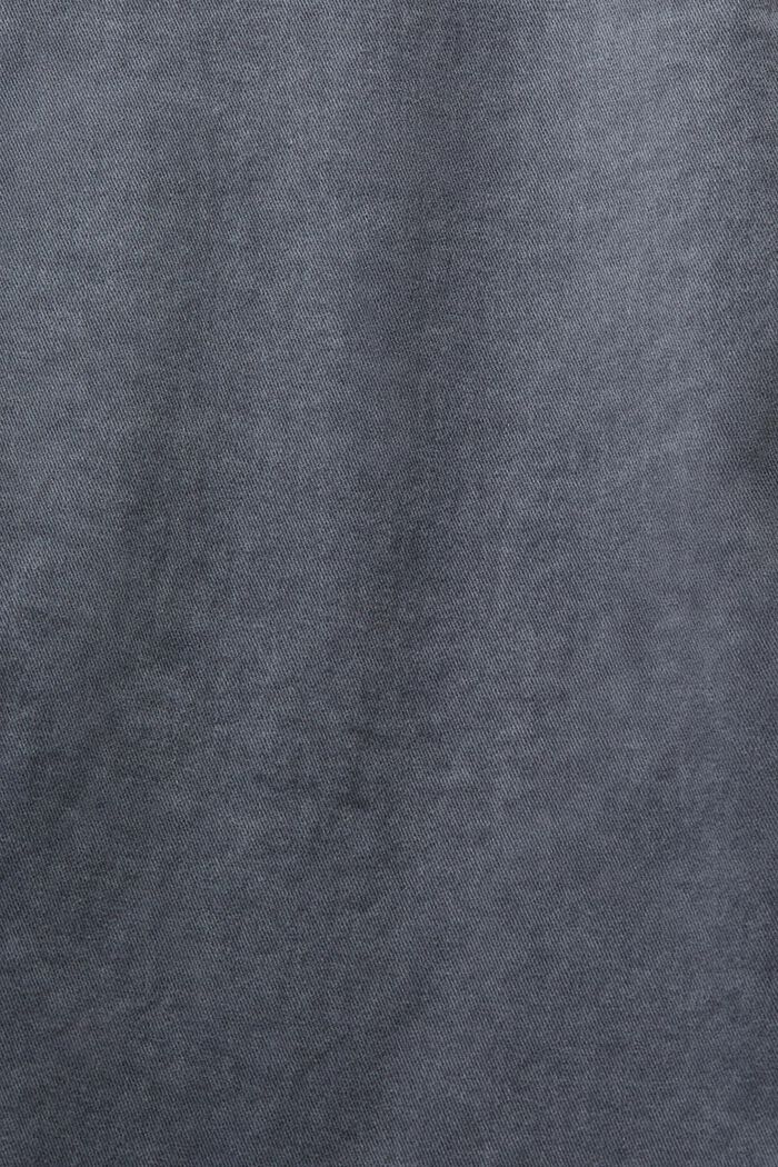 Chinohose in schmaler Passform und Washed-Optik, DARK GREY, detail image number 5