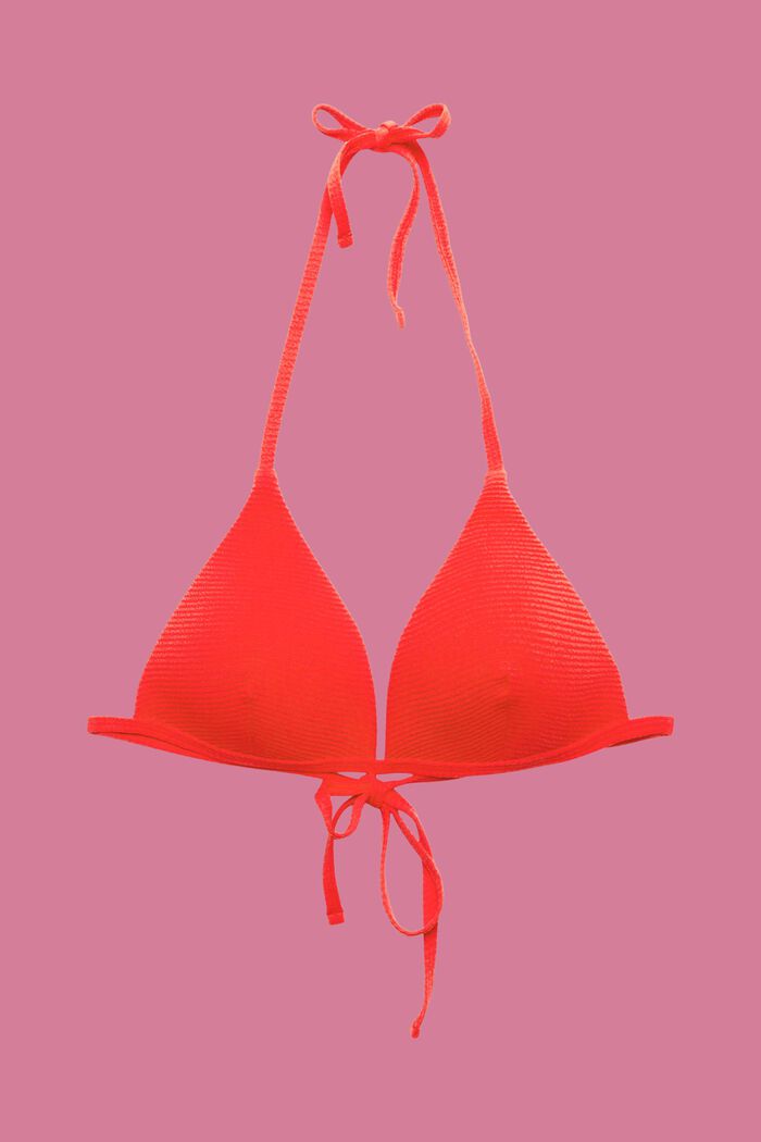 Wattiertes Triangel-Bikinitop, RED, detail image number 4