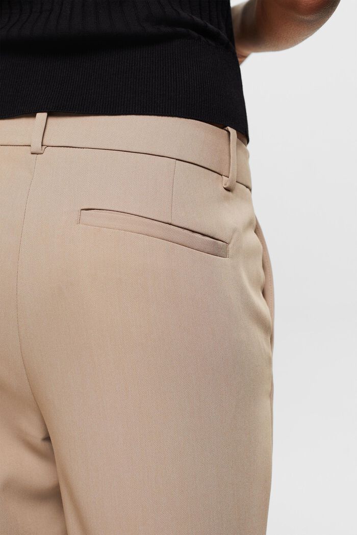 Pantalon taille basse de coupe droite, LIGHT TAUPE, detail image number 4