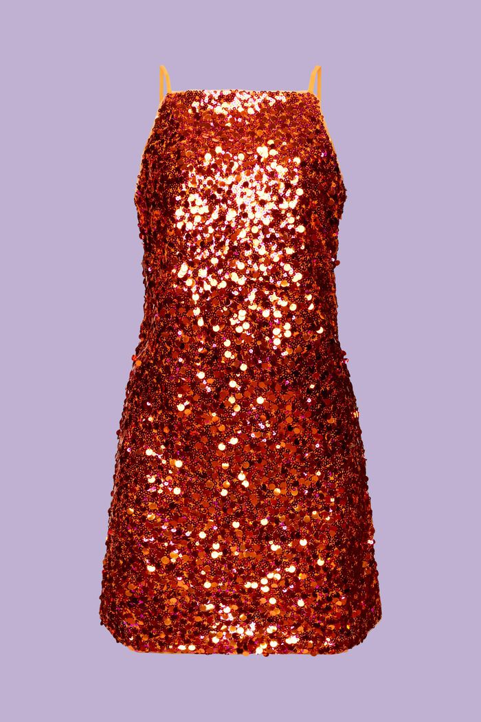 Mini-robe à sequins, GOLDEN ORANGE, detail image number 6