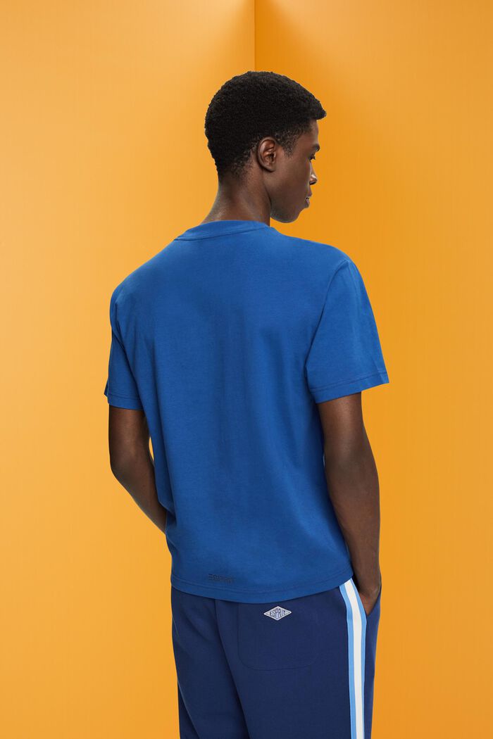 T-shirt en coton à imprimé dauphin, BRIGHT BLUE, detail image number 3