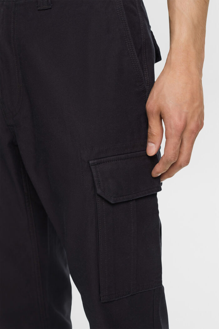 Pantalon cargo en coton, BLACK, detail image number 2
