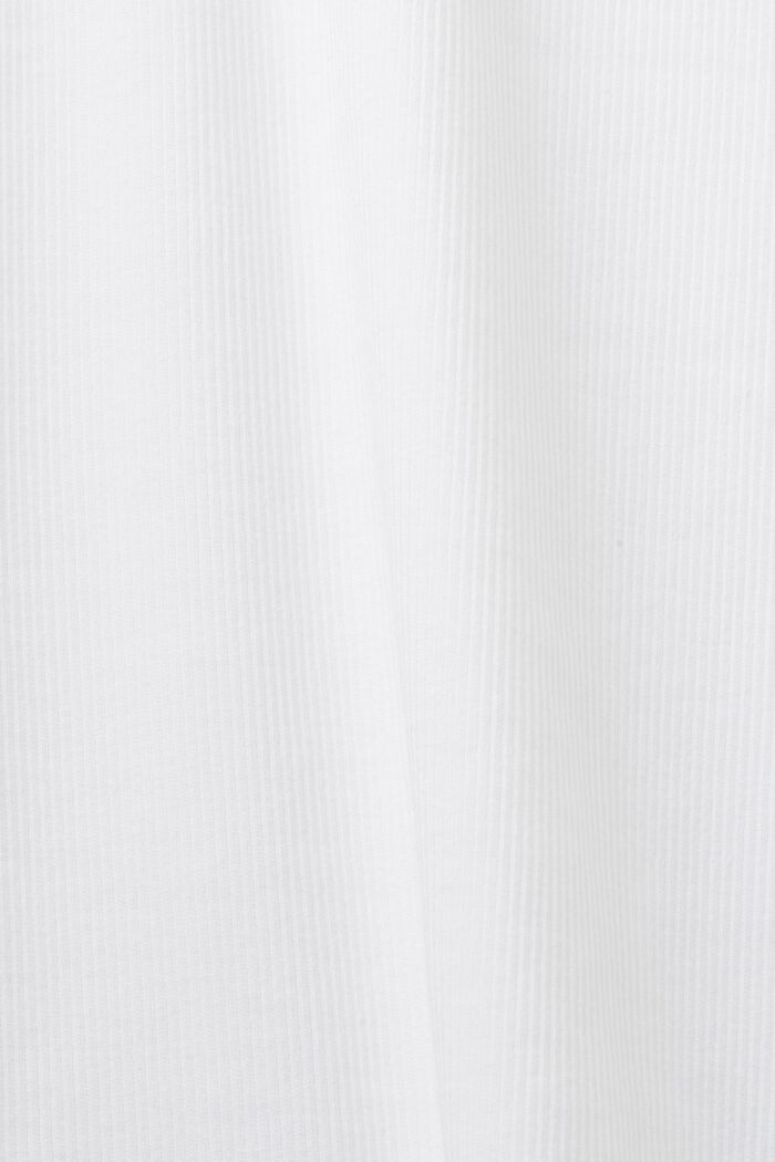 Débardeur en jersey côtelé, coton stretch, WHITE, detail image number 5